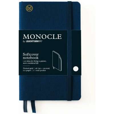 MONOCLE by Leuchtturm1917 Dotted Pocket Softcover Notebook Kapesní zápisník A6 tečkovaný měkká vazba 117 listů Navy – Zboží Dáma