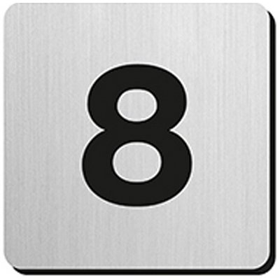 Domovní číslice MP JNF N.34.300 - 75 mm - nalepovací - 8, MP BN (broušená nerez) – Zbozi.Blesk.cz