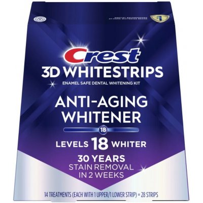 Procter & Gamble Bělicí pásky Crest 3D Whitestrips ANTI-AGING WHITENER 28 ks – Zbozi.Blesk.cz