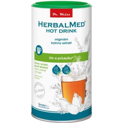 Dr.Weiss HerbalMed Hot Drink kašel a průdušky prášek na přípravu nápoje při kašli a nachlazení 180 g – Zboží Dáma