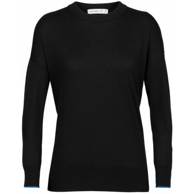 Icebreaker dámský merino svetr Wmns Shearer Crewe Sweater Black Lazurite