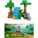 Toybit Magnetická stavebnice Minecraft Stromy a vodopád s postavičkou 101 ks – Sleviste.cz