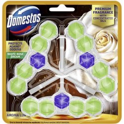 DOMESTOS Aroma Lux White Rose & Tea Tree Oil WC blok 3 x 50 g