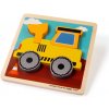 Dřevěná hračka Bigjigs Vkládací puzzle bagr