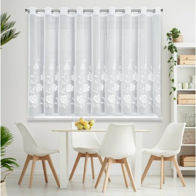 EUROFIRANY ZÁCLONA NA KROUŽCÍCH NATALI 350X150 CM VZOROVANÁ – Zboží Mobilmania