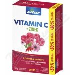 Vitar Vitamin C + zinek + echinacea a šípek 30+15 tablet – Hledejceny.cz