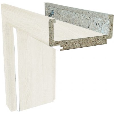 Solodoor Obložková zárubeň 80 P, 830 × 1982 mm, fólie, tloušťka zdi: 95–115 mm, pravá, andorra white 701000065821 – HobbyKompas.cz