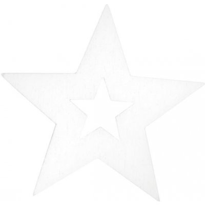 MFP 8886414 Dekorace hvězdy 12ks bílé dřevo 4cm – Hledejceny.cz
