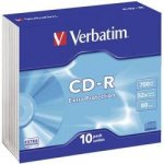 Verbatim CD-R 700MB 52x, AZO, slim box, 10ks (43415) – Hledejceny.cz