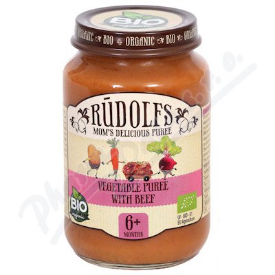Rudolfs BIO zelenina a hovězí maso 190 g – Zboží Dáma