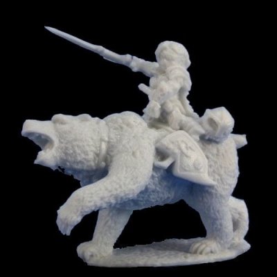 Figurka trpaslice Ursula, medvědí jezdkyně – Zboží Živě