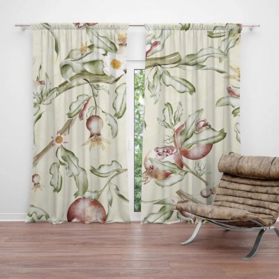 Sablio Závěs Ovocný akvarel: 2ks 140x250cm – Hledejceny.cz