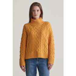 Gant CABLE KNIT STAND COLLAR FADED SUNSET