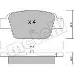 Sada brzdových destiček, kotoučová brzda METELLI 22-0323-0
