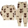 Dětské pyžamo a košilka Brown heart rostoucí Geggamoja