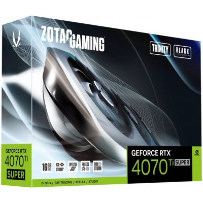 Zotac GeForce RTX 4070 Ti SUPER GAMING Trinity Black Edition 16GB GDDR6X ZT-D40730D-10P – Zboží Mobilmania