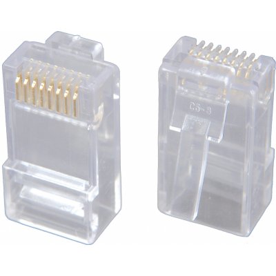 Konektor Solarix RJ45 CAT5E UTP 8p8c 100ks Konektor nestíněný neskládaný na drát KRJ45/5SLD 100ks balení 11238805 – Zboží Dáma