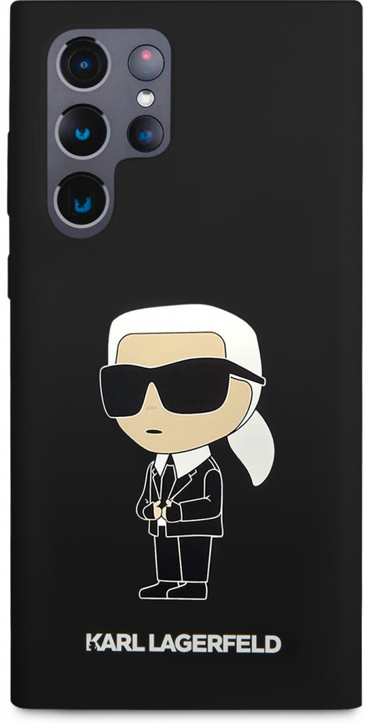 Karl Lagerfeld Liquid Silicone Ikonik NFT Samsung Galaxy S24 Ultra černé