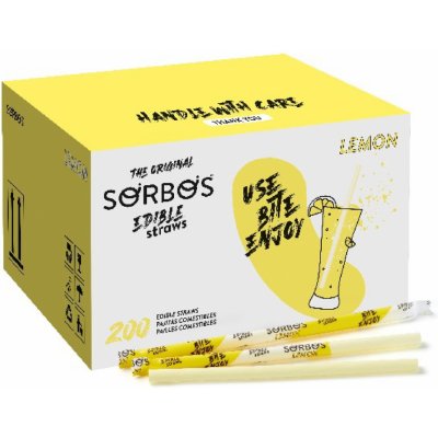 Sorbos Jedlá ovocná brčka Citron 200 ks – Hledejceny.cz