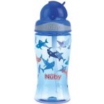 Nuby hrnek netekoucí se sklápěcí brčkem modrá 360 ml – Zboží Dáma