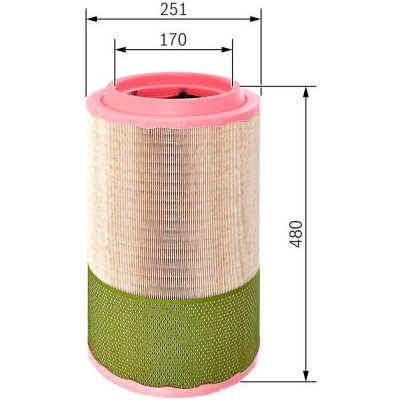 Vzduchový filtr BOSCH F 026 400 257 – Zboží Mobilmania