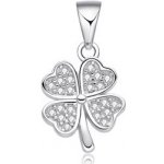Nubis Stříbrný přívěšek čtyřlístek se zirkony NB 4506 – Zboží Mobilmania