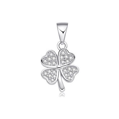Nubis Stříbrný přívěšek čtyřlístek se zirkony NB 4506 – Zboží Mobilmania