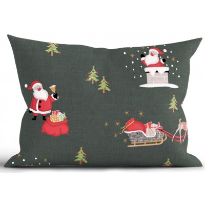 MKLuzkoviny.cz Vánoční bavlna Renforcé Polární sen zelené 40 x 60 cm – Sleviste.cz