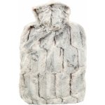 Hugo Frosch Classic termofor s obalem z umělé kožešiny fialovo-stříbrný s podšívkou 1,8 l – Zboží Dáma