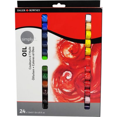 Daler Rowney SIMPLY sada olejových barev 24 x 12 ml – Zbozi.Blesk.cz