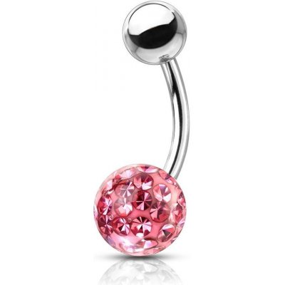 Šperky4U piercing do pupíku s kamínky Crystals From Swarovski kulička BS1003P-10 – Zboží Dáma