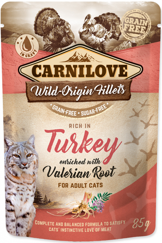 Carnilove Cat Pouch Rich in Turkey enriched with Valerian Root 6 x 85 g