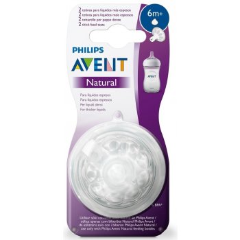 Philips Avent Dudlík NATURAL průsek Y na kaši 2 ks Bílá