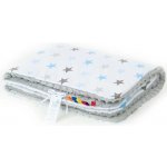 Mamo Tato Oboustranná deka Bavlna Minky Hvězdy šedá bílá – Sleviste.cz