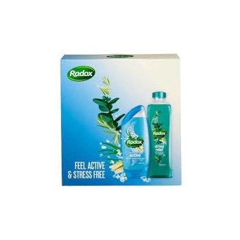 Radox Feel Active sprchový gel 250 ml + Stress Relief pěna do koupele 500 ml dárková sada