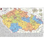 Excart Maps ČR - nástěnná železniční mapa 137 x 93 cm Varianta: bez rámu v tubusu, Provedení: laminovaná mapa v lištách – Zboží Mobilmania