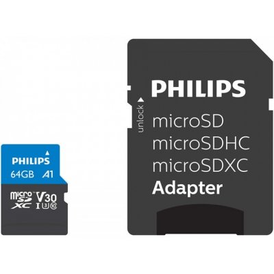 Philips MicroSDXC UHS-I U3 64 GB FM64MP65B/00-512556 – Zboží Mobilmania