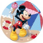 Modecor Jedlý papír kulatý - Mickey Mouse - pláž – Zboží Mobilmania