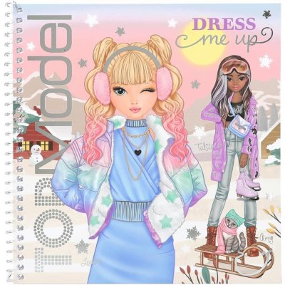 Top model 3500962 Dress me up zimní outfit kreativní sešit se samolepkami – Zboží Mobilmania