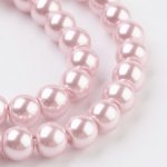 Voskované perly třídy A - růžové - Ø 6 mm - 10 ks – Zboží Dáma