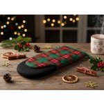 Vánoční kuchyňská rukavice se silikonovou chňapkou CHECKY 1 ks, zelená 15x33 cm ESSEX – Hledejceny.cz