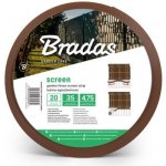 Bradas stínící fólie na plot 450 g/m² + spony 4,75 cm x 35 m brown – HobbyKompas.cz