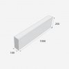 Venkovní dlažba Presbeton obrubník ABO 14-10 100 x 10 x 25 cm přírodní beton 1 ks