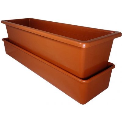 Lebiš Samozavlažovací truhlík 61x15x17 cm terakota – Zboží Mobilmania