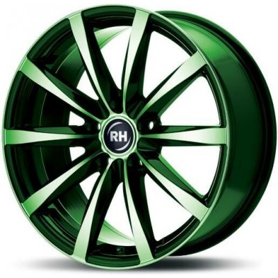 RH Gt Rad 11X19 5X130 ET65 green polished | Zboží Auto