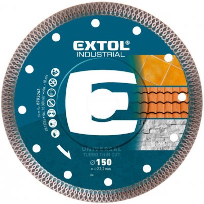 Extol Industrial kotúč rezný diamantový Turbo Thin Cut, 150mm, 8703043 – Zbozi.Blesk.cz