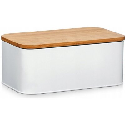 Chlebník s prkénkem Zeller bílý kovový – Zbozi.Blesk.cz