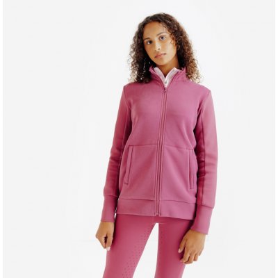 FOUGANZA Dětská jezdecká mikina na zip 500 8 LET RŮŽOVÁ – Zboží Dáma