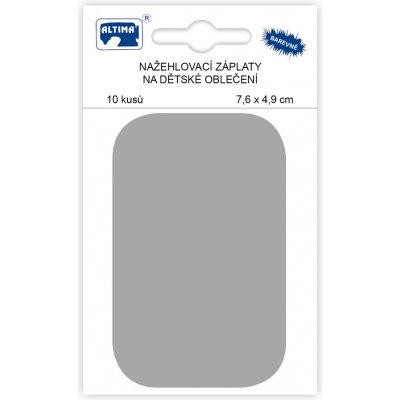 Nažehlovací záplaty malé 10 ks v balení - světle šedá – Hledejceny.cz