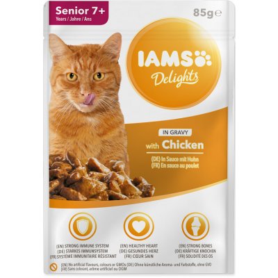 Iams pro starší kočky s kuřecím masem v omáčce 85 g – Sleviste.cz